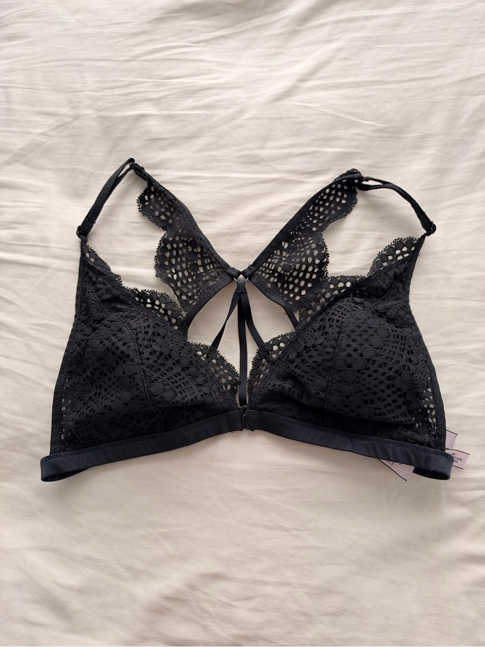 Victoria's Secret Black Lace Front-Close Bralette